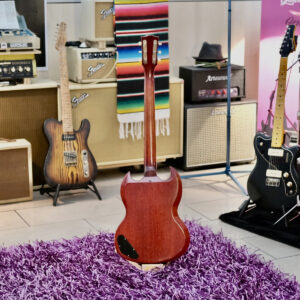 Rare early-1965 Gibson SG Junior in original Cherry Red finish with wide nut and P-90 pickup