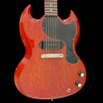 Rare early-1965 Gibson SG Junior in original Cherry Red finish with wide nut and P-90 pickup