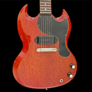 Rare early-1965 Gibson SG Junior in original Cherry Red finish with wide nut and P-90 pickup